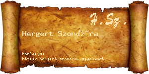 Hergert Szonóra névjegykártya